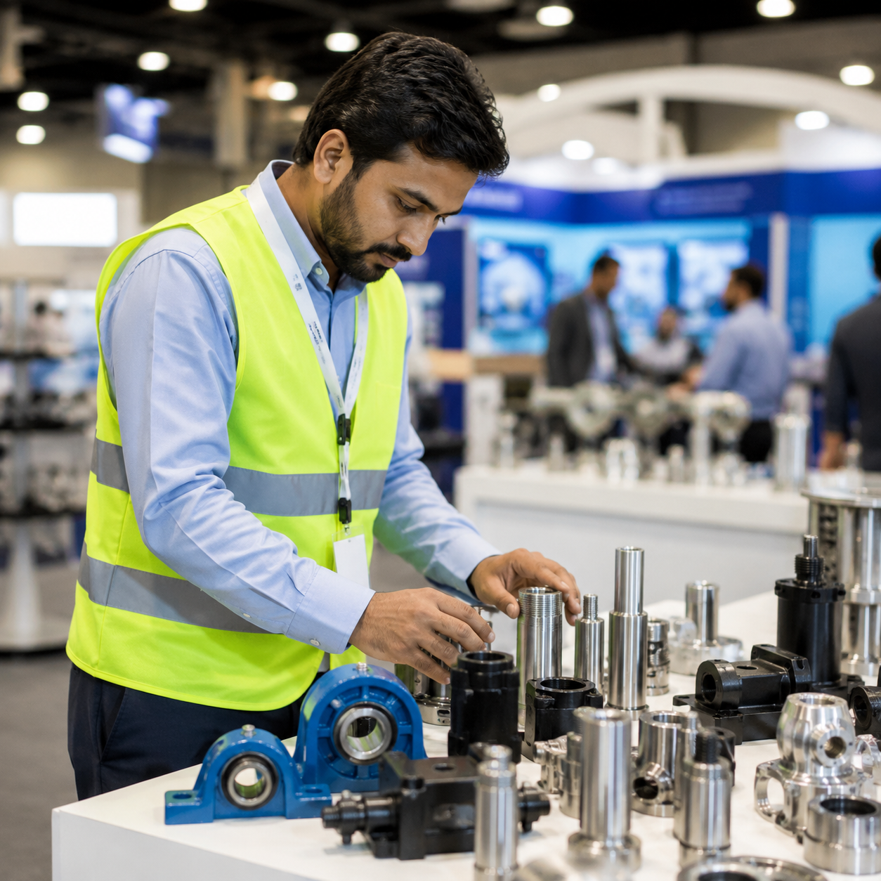 Engineers and technical buyers visiting the expo